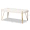 Baxton Studio Kassa Contemporary Glam and Luxe Brushed Gold Metal and White Finished Wood Coffee Table 181-11312-Zoro - alternate 5